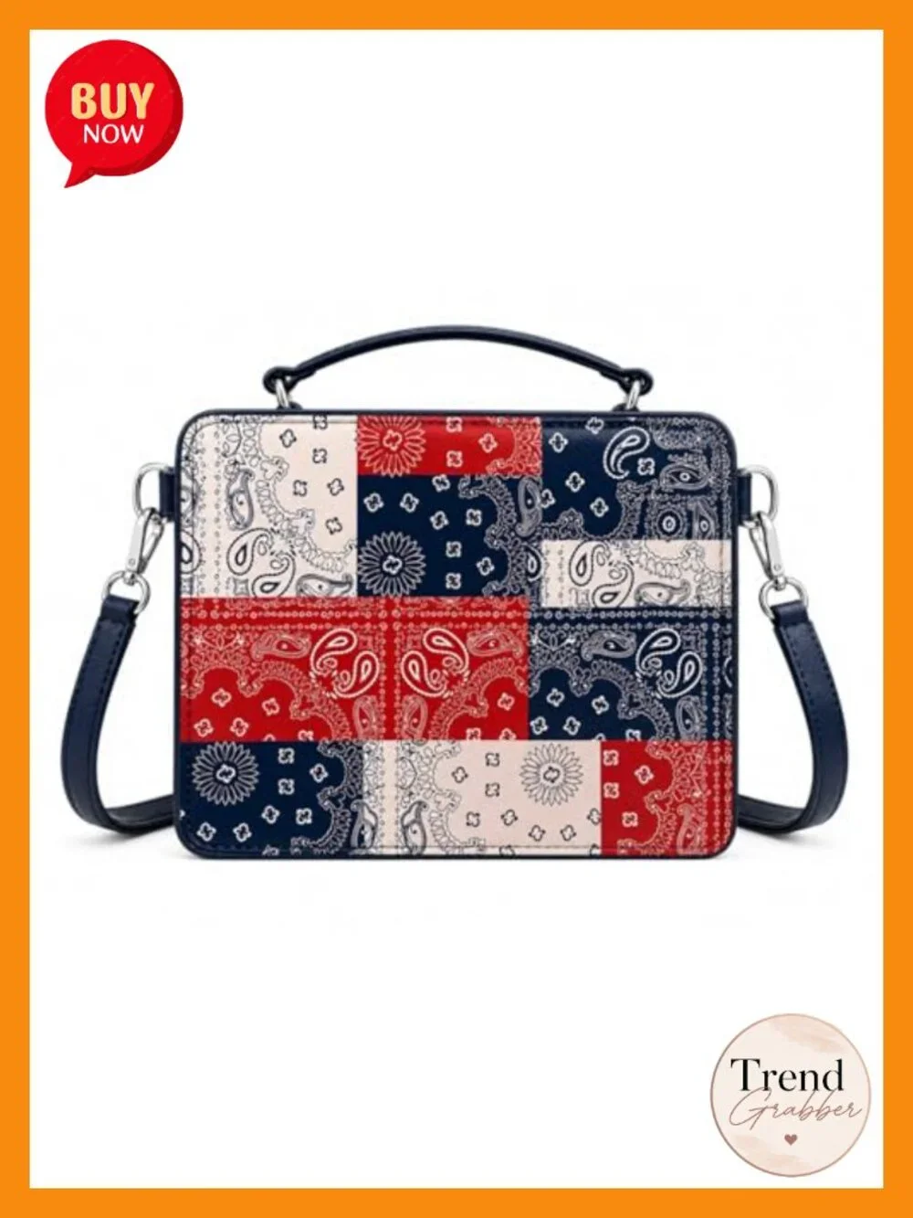 Faux Leather Satchel with Crossbody Strap and ID Holder